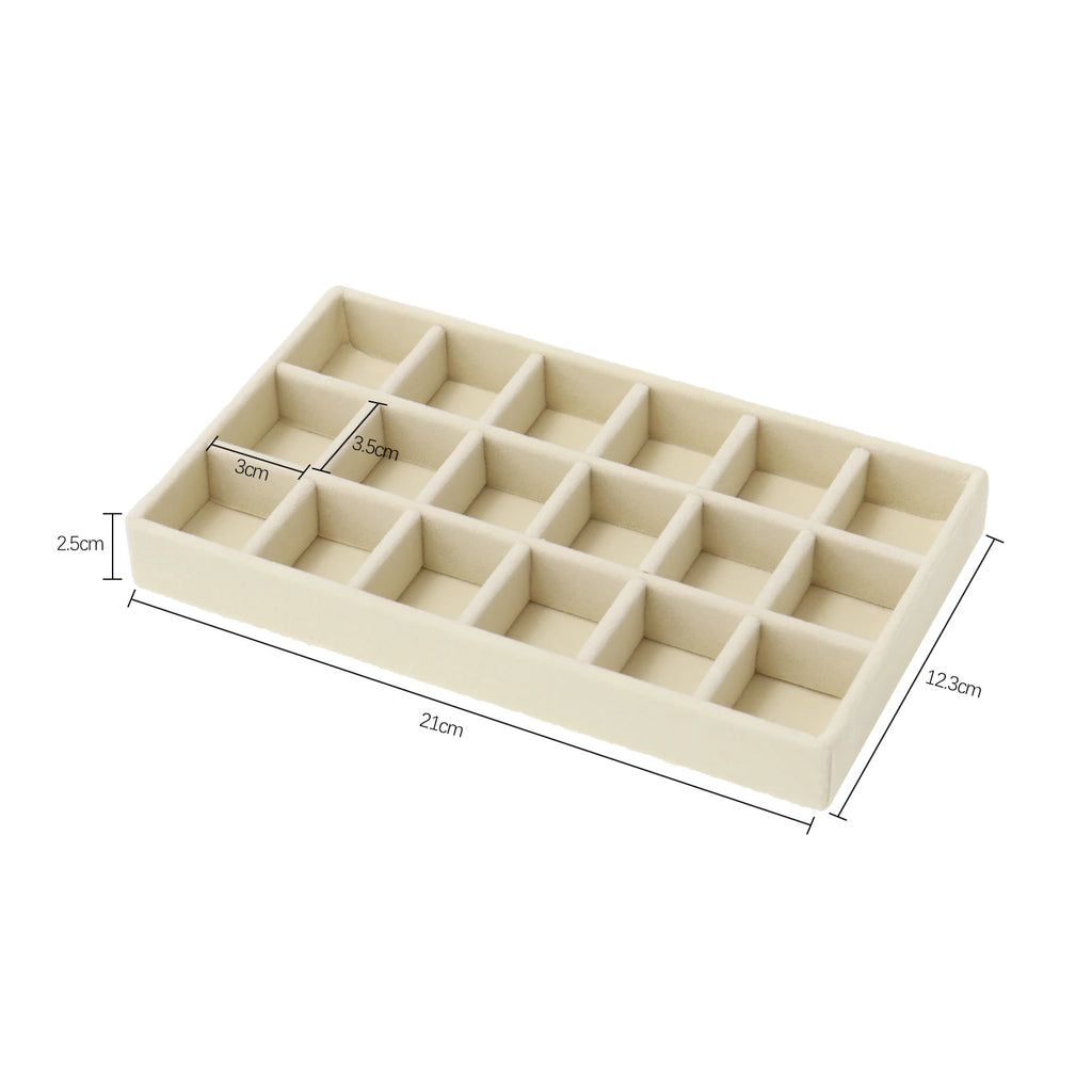 Velvet Jewelry Box Organizer DIY Earring Necklace Ring Jewelry Display Tray Portable Storage Box Jewelry Organizer Display Case