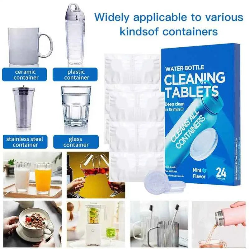 Effervescent Water Bottle Cleaning Tablets – Odor & Scale
