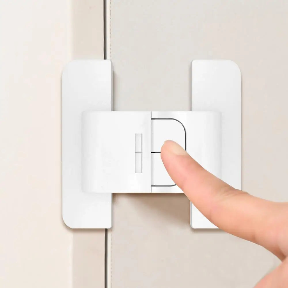 Refrigerator Locks Refrigerator Child Lock Self-Adhesive Fridge Closer Fixed Buckle for Glass Metal Protection Kids Adults Home