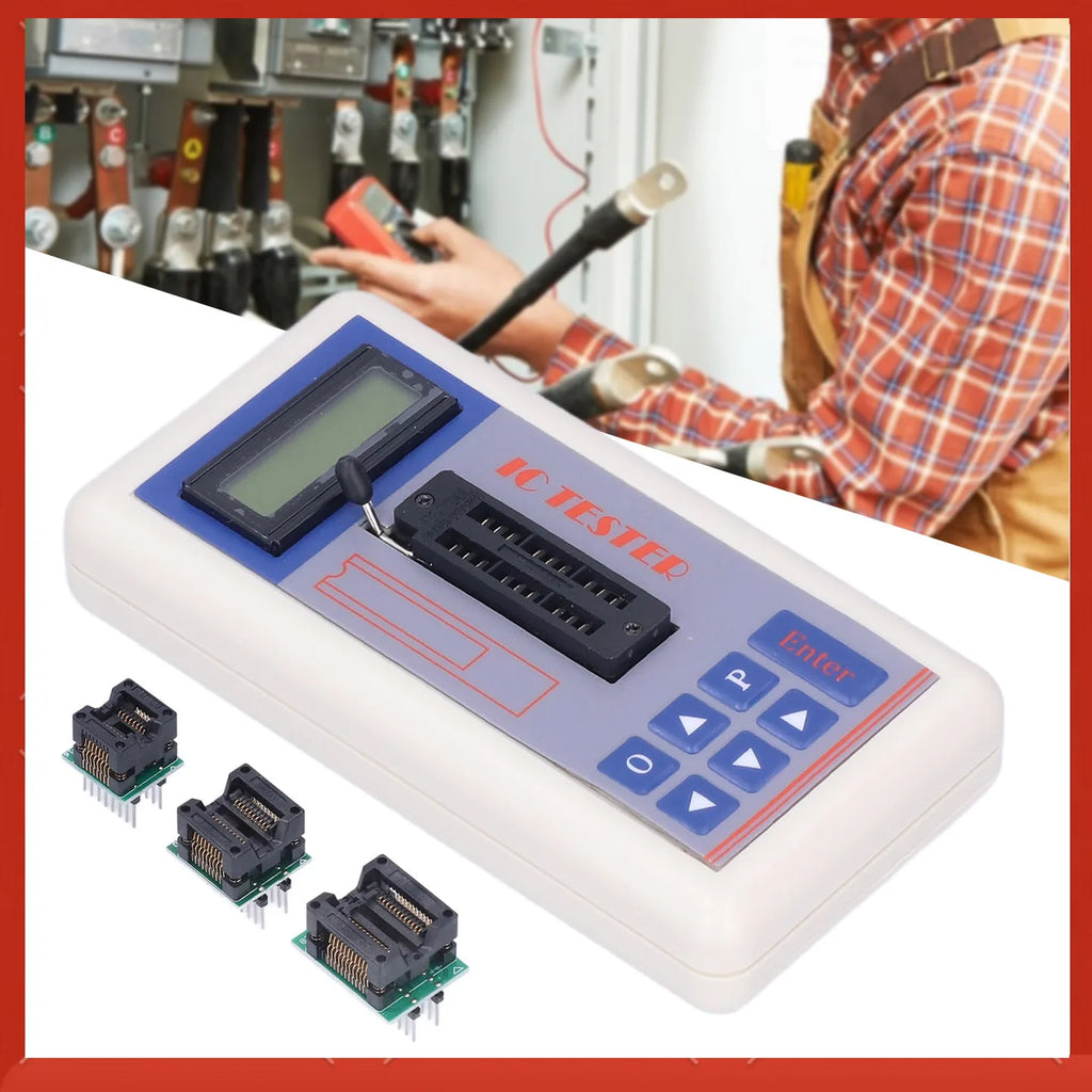 IC Transistor Capacitor Tester  Integrated Circuit Tester Diode Checker Detector with 5V 3.3V AUTO Mode