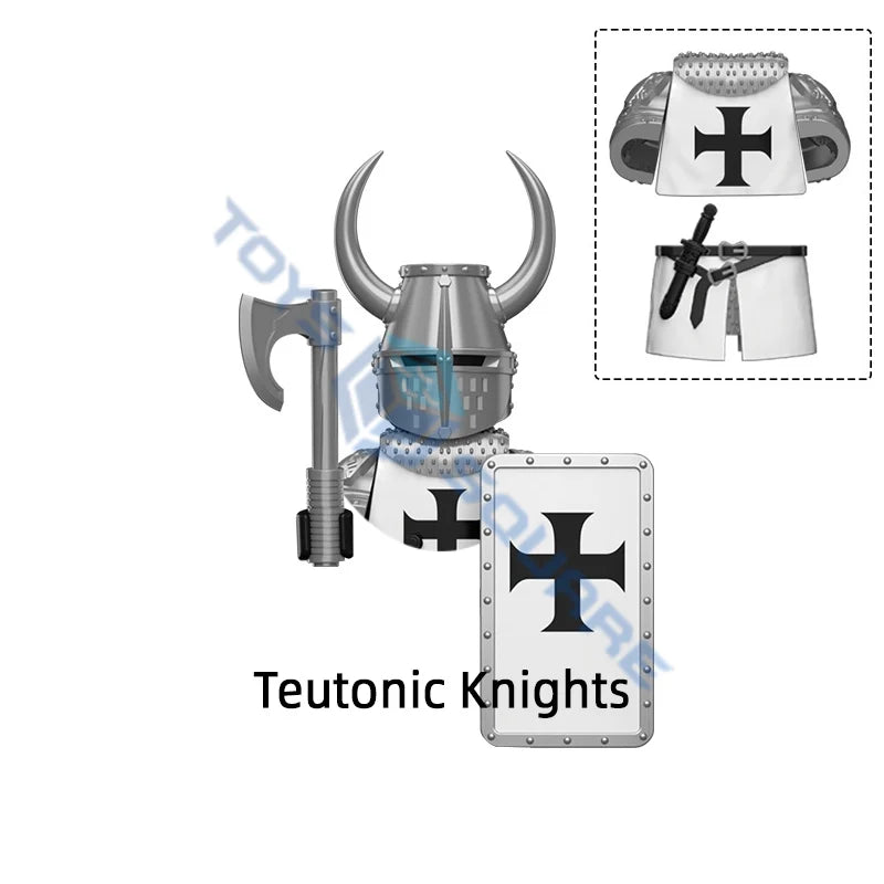The Medieval Teutonic Knights Hospitaller Model Blocks MOC Bricks Set Toys For Children DT8901
