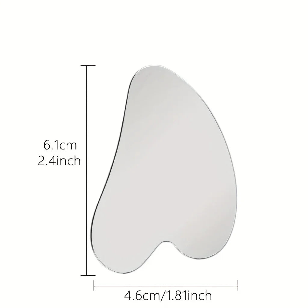 Stainless Steel Facial Thin Gua Sha Tool Ergonomic Design for Improved Blood Circulation & Wrinkles Durable Skincare Tool