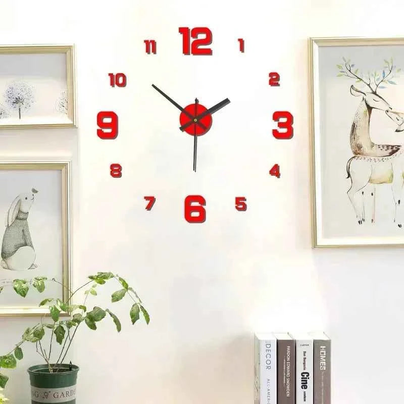 DIY Modern Design Large Wall Clock Fashion Decorative Living Room Wall Clock Home Decoration Clocks Decor Decoration for Bedroom