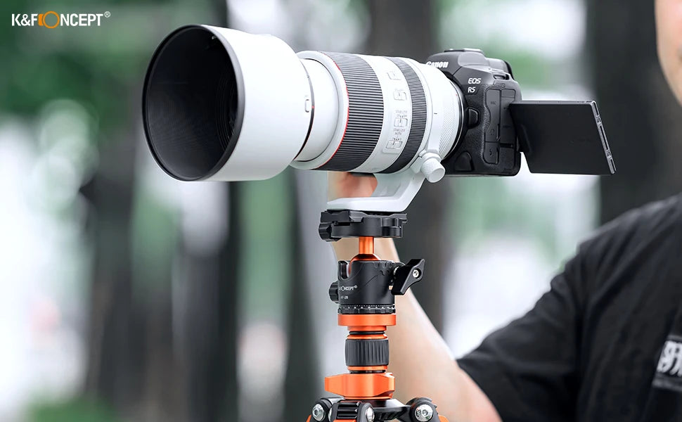 K&F CONCEPT Professional Tripod Ball Head 360° Rotation Panoramic 1/4" to 3/8" Srew Adapters BallHead for Tripod Monopod Camera