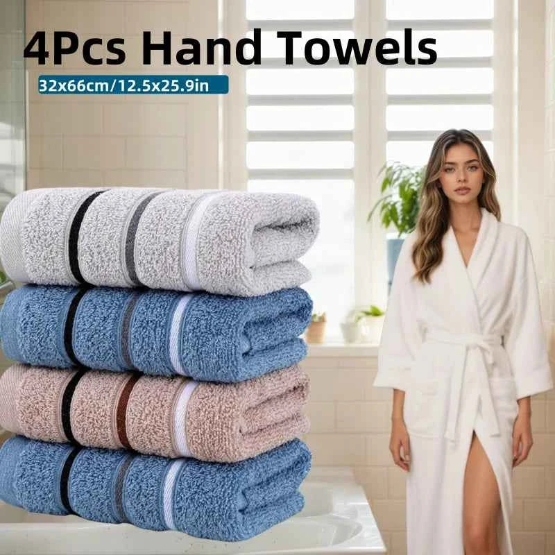 4-Piece Soft Bath Towel Set For Bathroom And Gym