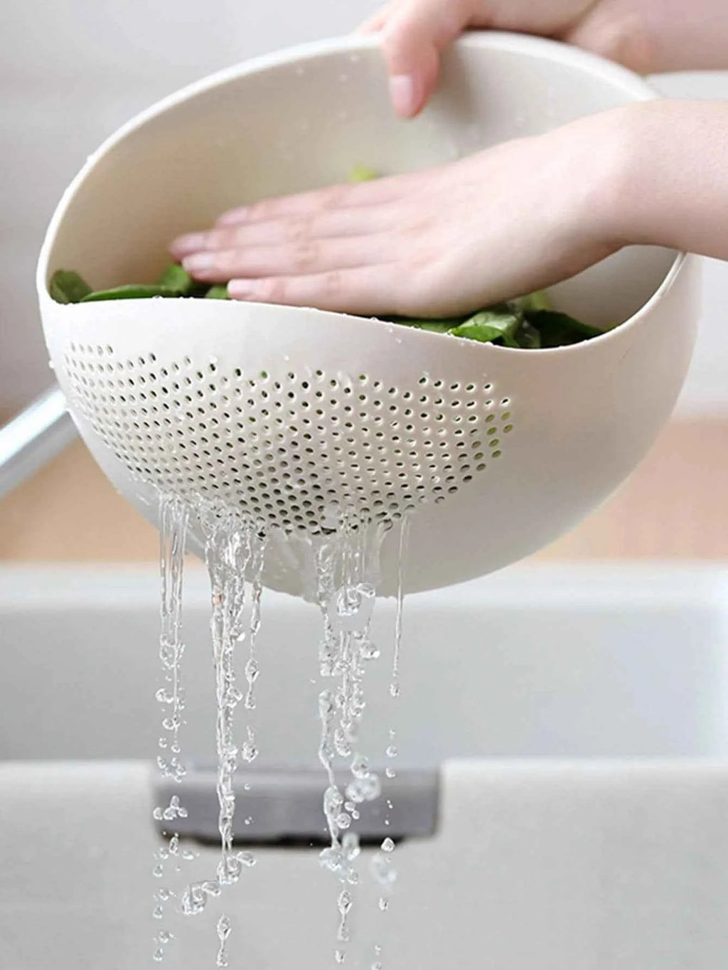1/3pcs-Household Vegetable Washing Basket Fruit Basin Rice Drainage Basket Kitchen Supplies Small Tools Multi-purpose