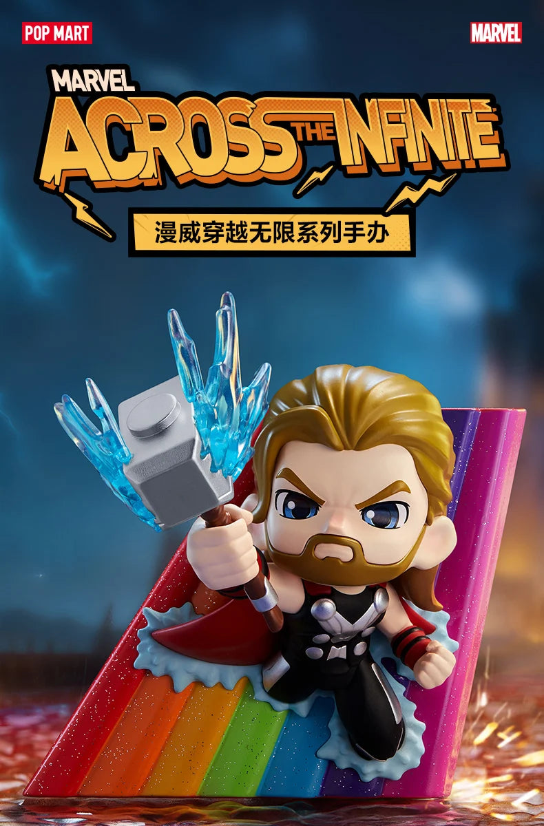 POP MART MARVEL Across The Infinite Series Original Blind Box Surprise Mystery Box Guess Bag Toys Doll Cute Desktop Ornaments