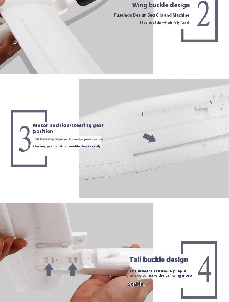 FX707S Aircraft Upgraded and Enlarged Version of Large-Scale EPP Foam Hand-Thrown Aircraft Model