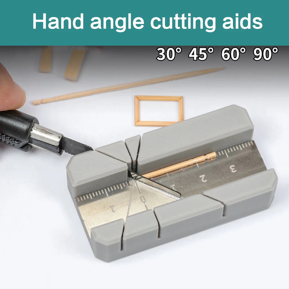 DIY woodcraft hand model making tools, fixed angle cutting auxiliary tools, handcraft miniature landscape tools