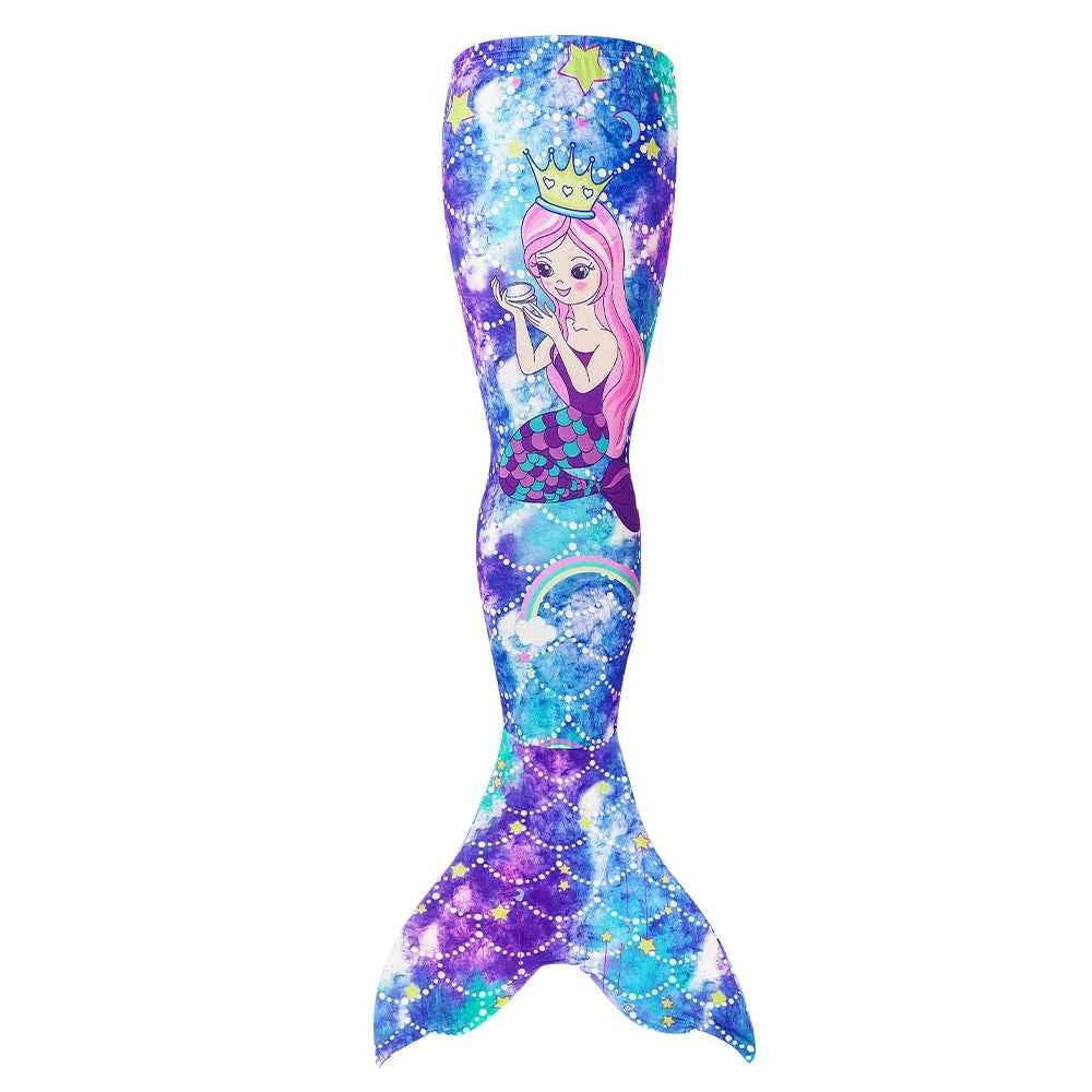 3PCS Mermaid Tails Swimwear Set for Swimming Girls Princess Bathing Suit Sets Kids Mermaid Swimsuit Swimable Costume