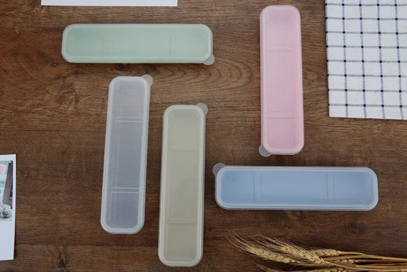 Tableware Box Portable Tableware Box Spoon Fork Storage Box Spoon, Fork, Chopsticks, Straw, Makeup Brush Storage Box