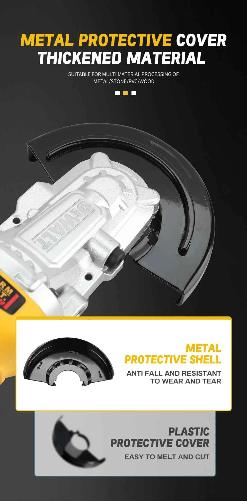 DEWALT DCG405FN 18V Max XR Brushless Cordless Angle Grinder - 125mm, 8500 RPM, Cutting & Polishing, Rechargeable Handheld Tool