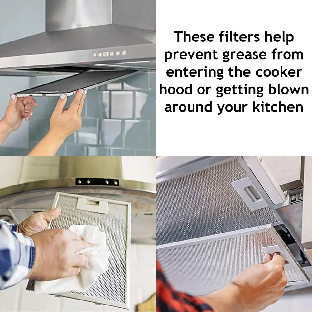 1 Pcs Silver Cooker Hood  Filters Metal Mesh Extractor Vent  Filter 305x267x9mm Silver Hoods Oil Filter  Range Hood Accessories