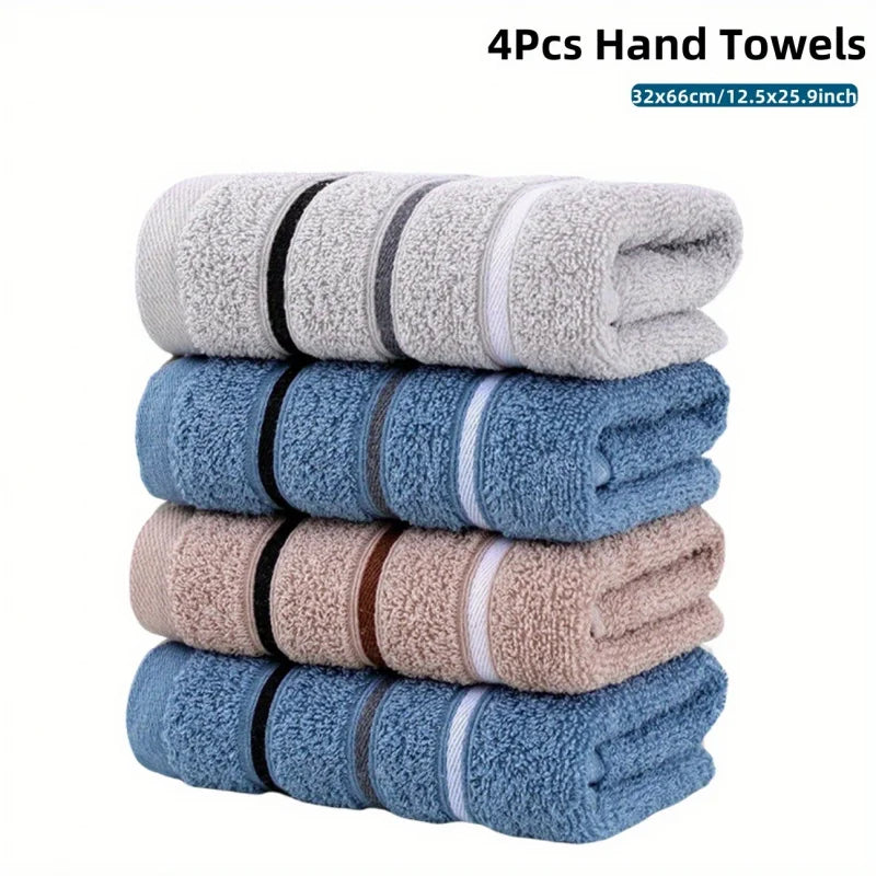 4-Piece Soft Bath Towel Set For Bathroom And Gym