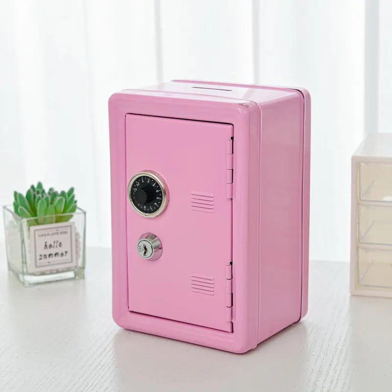 Kids Money Bank with Lock, Mini Metal Safe Box for Cash & Savings, Educational Gift Idea, Wholesale PriceMetal Cash Keeper