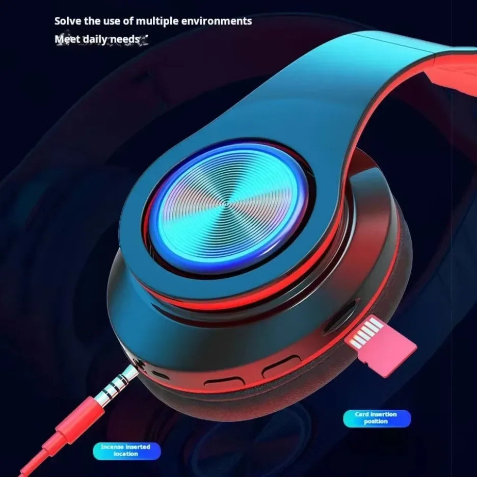Wireless Gaming Headset Bluetooth With Mic & RGB Lights
