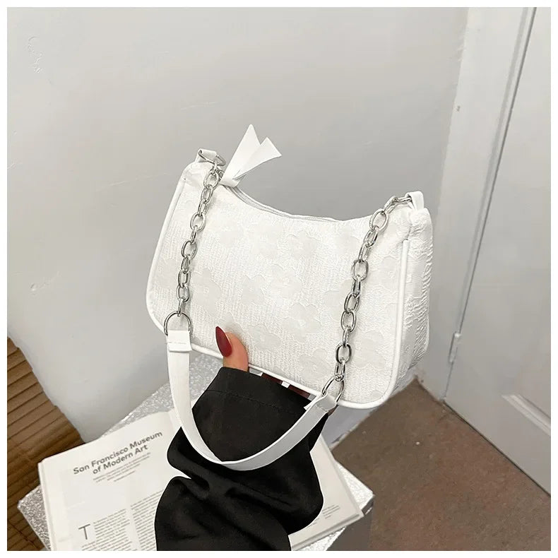 2025 New Fashion Felt Shoulder Bags for Women Small Casual Underarm Bag Female Hand Crossbody Bags for Women Purses and Handbags