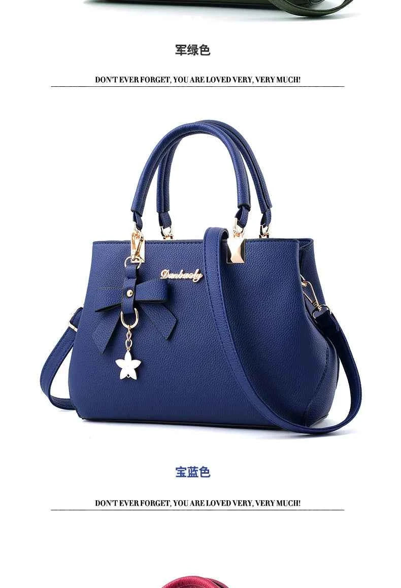 Yogodlns Elegant Women Messenger Bags with flower pendant Office Ladies Totes Pure Leather Handbag for female Crossbody Shoulder