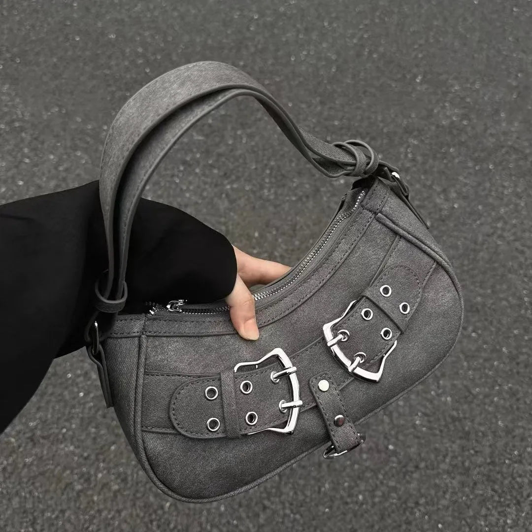 Sweet and Cool Spicy Girl Fashion Niche Underarm Bag High-end Feeling Bag for Women 2024 New Casual Versatile Shoulder Bag