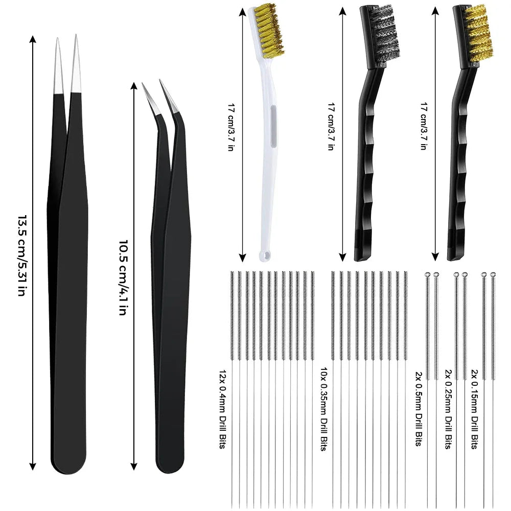 Multiple Models 3D Printer Tool Kit Trimming Knife Scraper Cleaning Needle Tweezers Pliers Deburring Kit DIY 3D Printing Tools