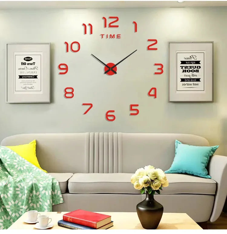 Clock Wall Art Home Decor Items Bedroom Decor Aesthetic Wall Clock in the Dark Noiseless Living Room Diy Clocks Wall Decoration