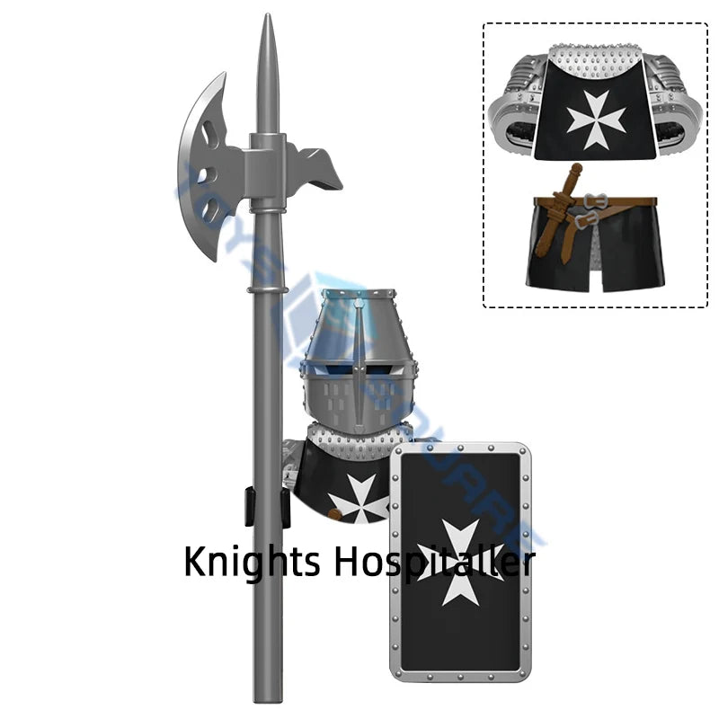 The Medieval Teutonic Knights Hospitaller Model Blocks MOC Bricks Set Toys For Children DT8901