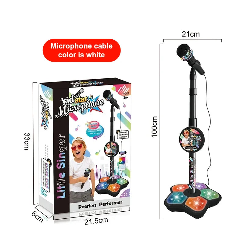 Kids Microphone Stand Toy Portable Children's Karaoke Electronic Durable Party Karaoke Microphone Stand Kids Karaoke Machine