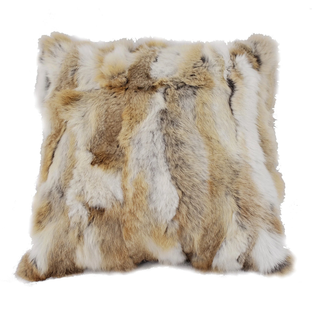 Soft and Warm Real Rabbit Fur Patchwork Pillow Case, Free Shipping, CX-D-17, Free Shipping