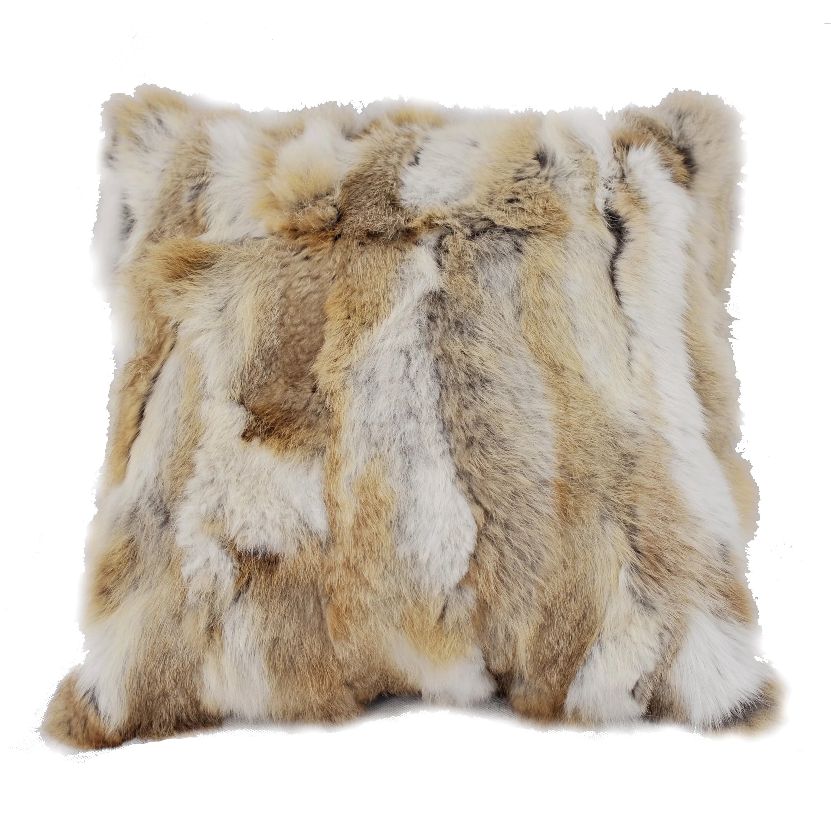 Soft and Warm Real Rabbit Fur Patchwork Pillow Case, Free Shipping, CX-D-17, Free Shipping