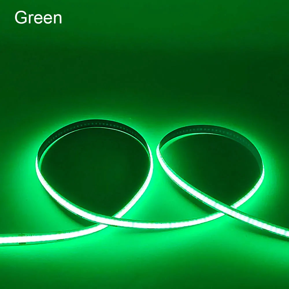 COB Led Strip Lights 12V 24V 320LEDs/m Flexible FOB LED Tape Warm Natural White Red Blue Green Yellow Pink Purple Lighting Decor