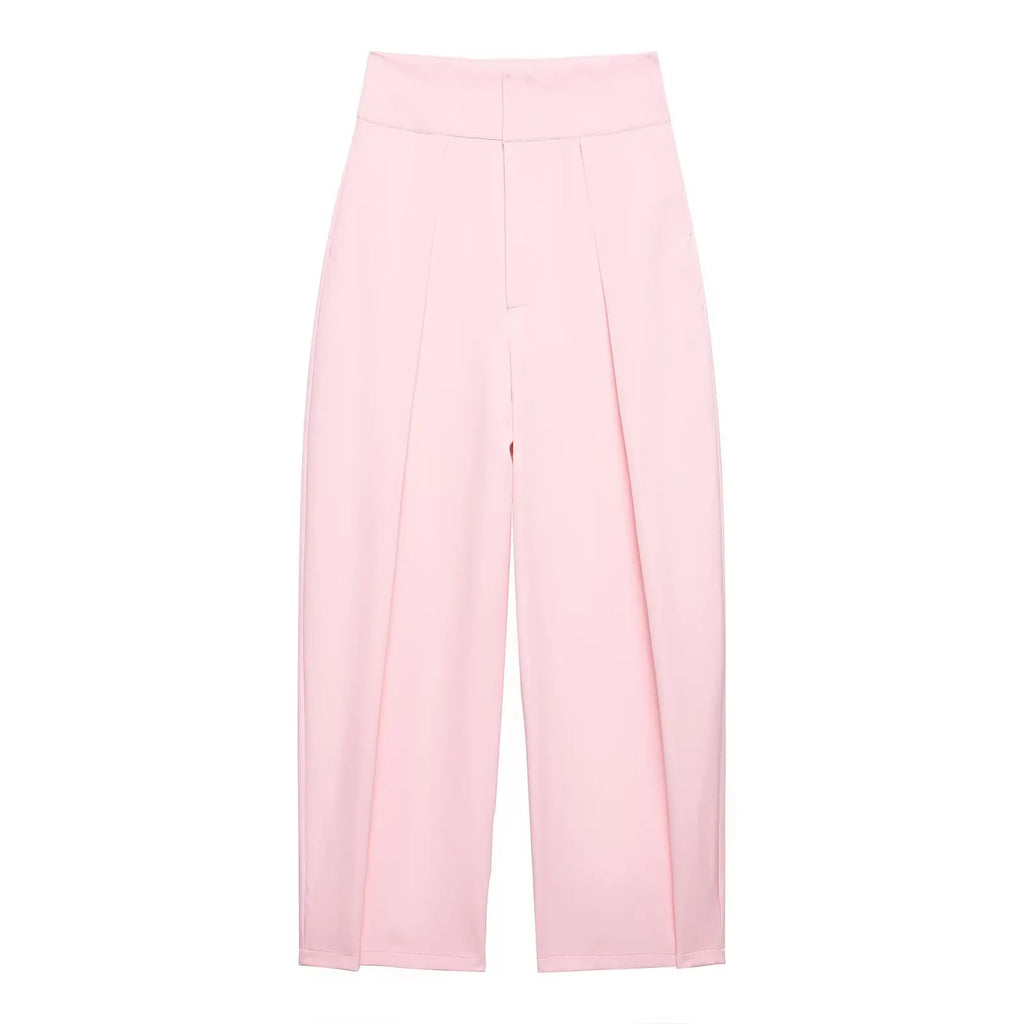 Koekop Office outfits High-waisted pleated balloon Ladies Pants Fashion Office Wear High waist Pants for Women Formal Pants
