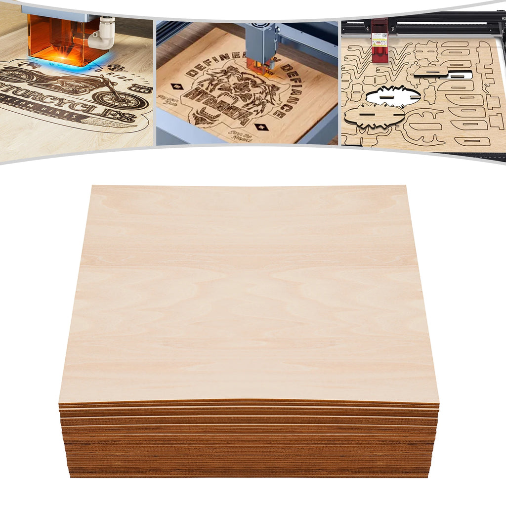 30Pcs Basswood Sheets 3mm Thick, 30x30cm/40x40cm Board for Wood DIY Home Decor, Square Blank Wooden Plywood Panels for Engraving