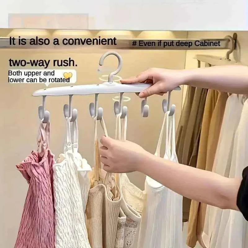 12-Hook Rotating Hanger – Space-Saving Closet Organizer for Ties, Belts, Underwear, Skirts | Portable Home & Dorm Storage 2030