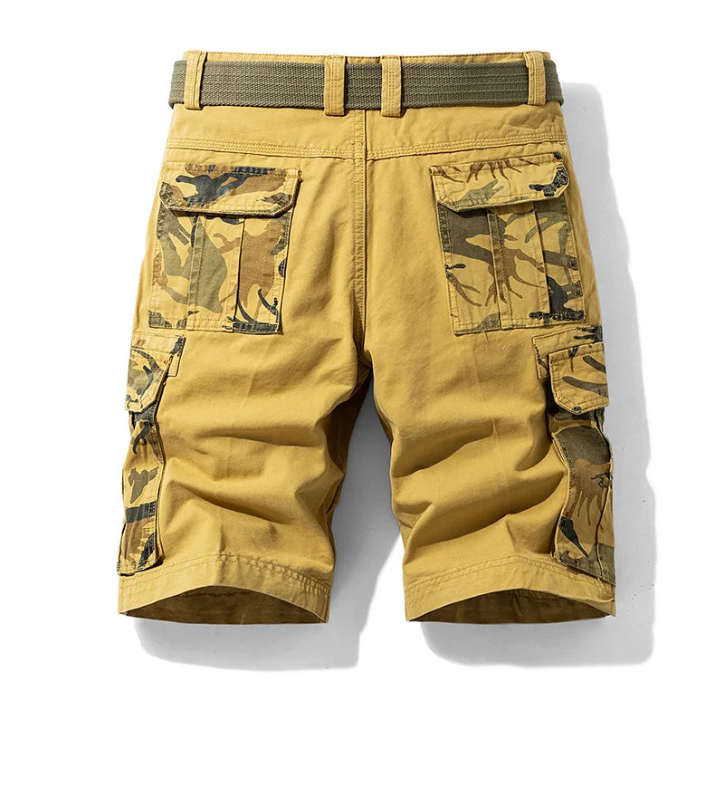 Summer New Tooling Shorts for Men American Style Trendy Loose Cargo Shorts Casual All-match Straight Cotton Short Pants