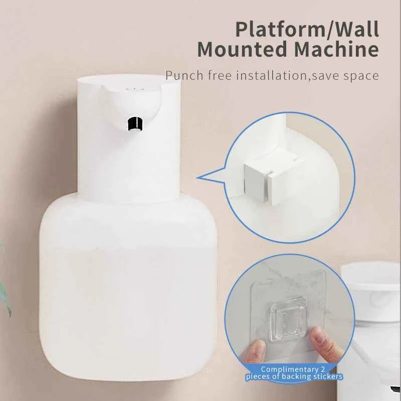 New Wall Mounted Automatic Soap Dispenser Foam Smart Hand Washing Machine 500ml Liquid Rechargeable Bathroom Induction Sensor