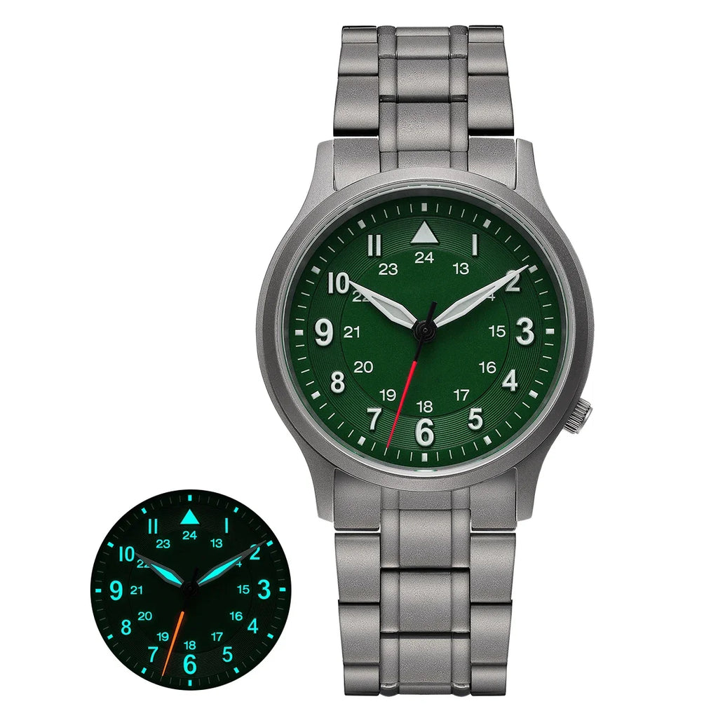 BERNY Titanium Watches for Men Super Luminous Sapphire Field Men's Watch Outdoor Quartz Wristwatch Lightweight 5ATM