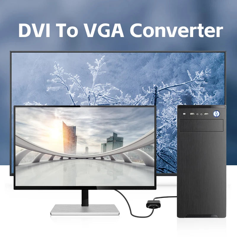 DVI-D DVI To VGA Adapter Full HD 1080P DVI-D Male To VGA Female Converter 24+1 25Pin To 15Pin Cable for PC Computer Monitor