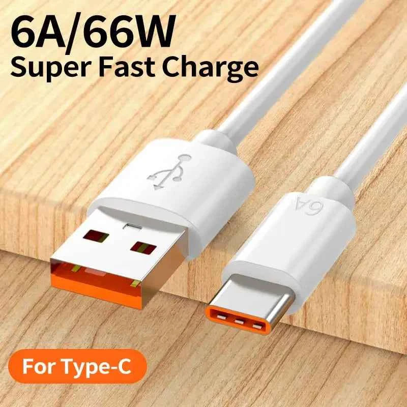 6A Fast Charging Cable for Xiaomi USB Type C ultra USB Phone Charger Cord for Xiaomi Mi13 12 Pro Realme POCO Turbo fast charging