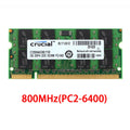 Crucial Memoria Laptop RAM DDR2 2GB 4GB (2x2GB) 667MHz 800MHz Memory SODIMM PC2-5300 PC2-6400 Non-ECC Unbuffered For Notebook