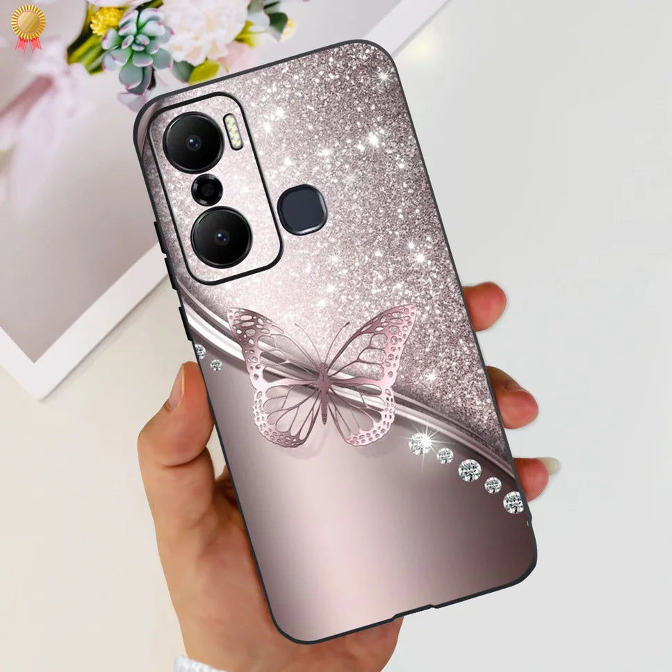 For Infinix Hot 20 Play 20i 4G Case Cute Astronaut Clear TPU Silicone Bumper Cover For Infinix Hot 20 Play 20i Phone Case Funda