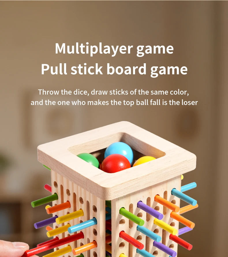Parent child interactive wooden stick children's two person battle spatial thinking training puzzle toy