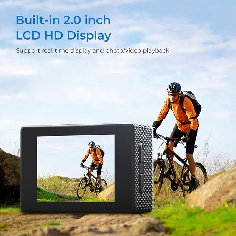 Waterproof HD Action Camera For Helmet & Outdoor Sports