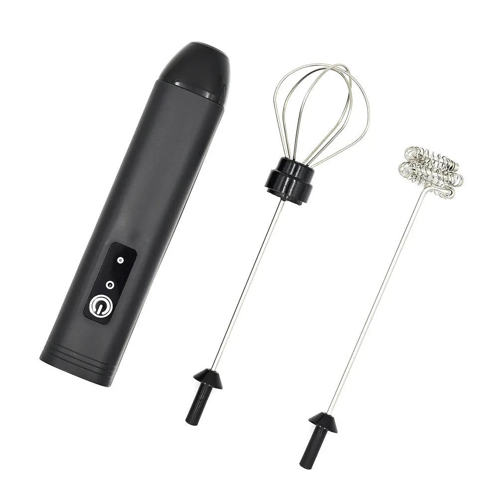 Coffee Frother/MILK Whisk+Egg Beater MINI Food Blender USB Rechargeable Handheld  Espresso Tools