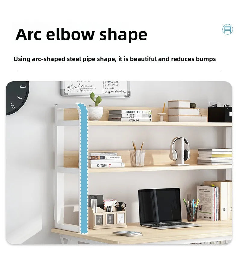 Stable Computer desk desktop desk bookshelf integrated writing desk household small apartment simple hole board desk