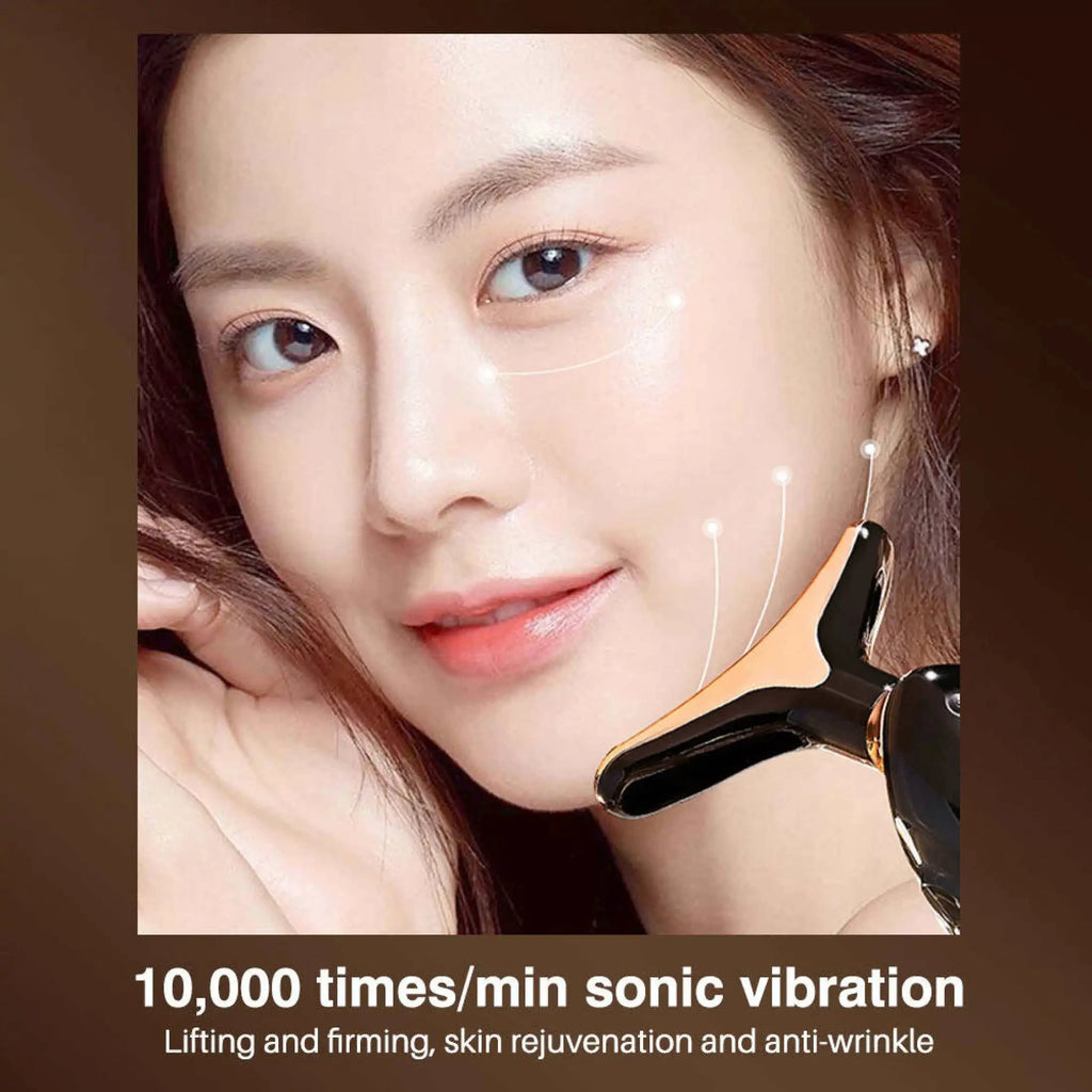 Microcurrent Facial Massager – Lift & Firm Skin, Reduce Wrinkles Face, Neck & Eye Rejuvenation