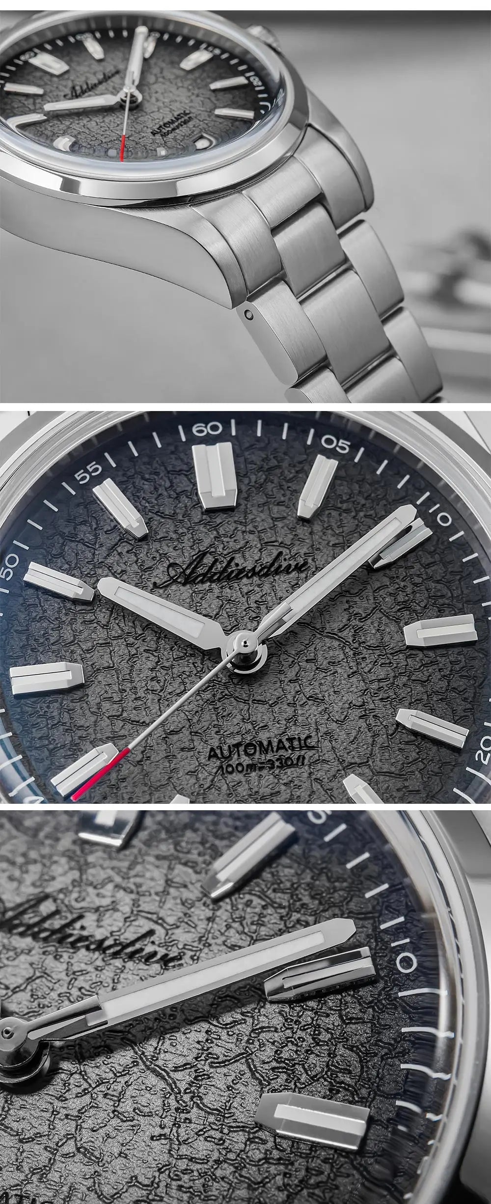 ADDIESDIVE Automatic Watch for Men Dress Mechanical Wristwatch Waterproof 100M Stainless Steel Luxury NH35 Automatic Watches Man