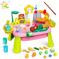 Electric Kitchen Play Set for Kids, Sink, Fishing Slide Water Park, Family Role-Playing Games, Early Learning Toys for Babies