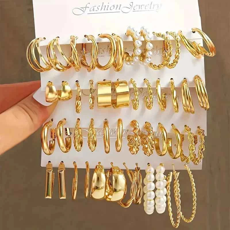 Fashion Creative Simple Earrings Set for Women Vintage Temperament Hollowed-out Butterfly Love Earrings Jewelry Gifts 2026 New