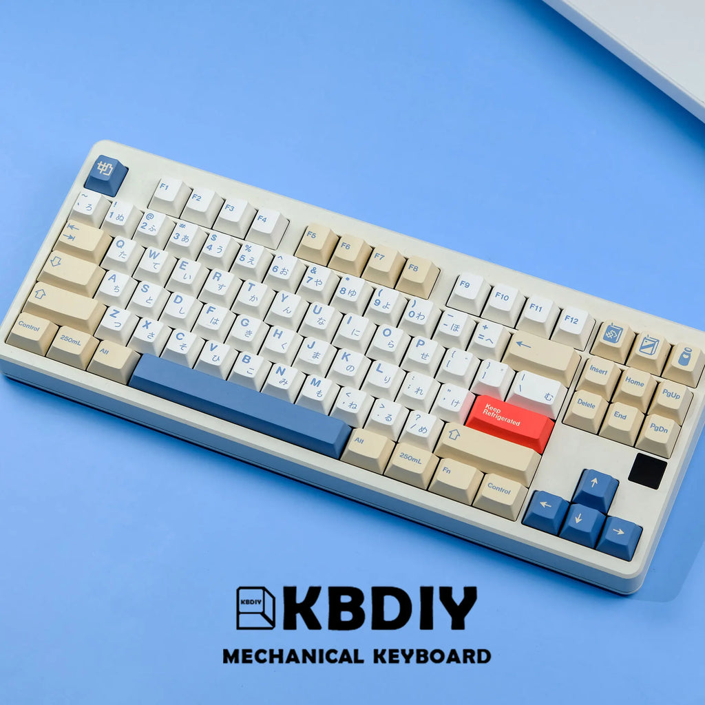 KBDiy 135 Keys/Set GMK Soymilk PBT Keycaps Cherry Profile MX Switch Korean Keycap for Mechanical Gaming Keyboard Custom Key Caps