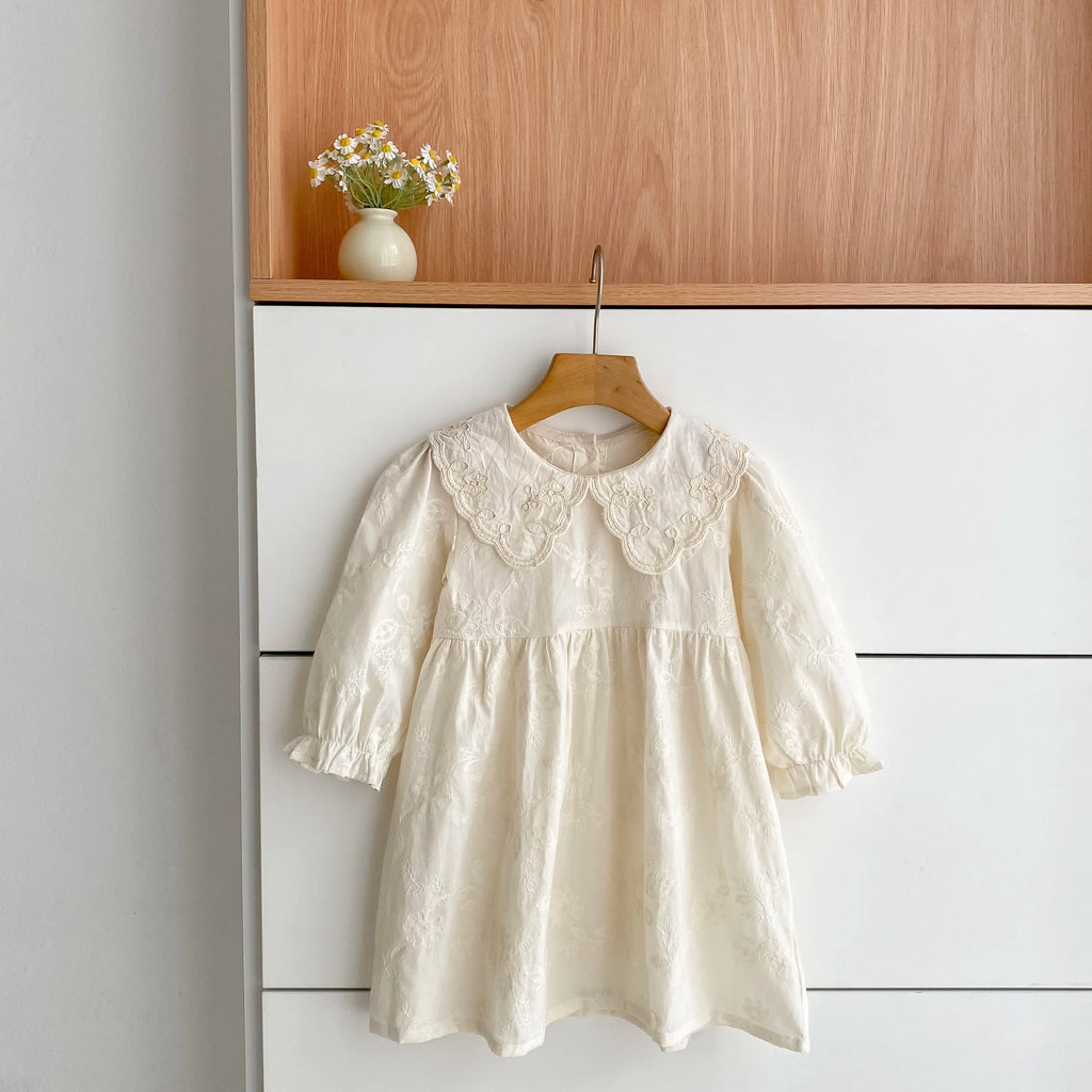 Autumn Baby Bodysuit Sisters Dress Flower Embroidery Dress Infant Girls Toddler Outfit  Baby Girls Rompers Family Sister Dress